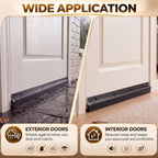 FoldTier 2 Pcs 36" Door Sweep Aluminum Vinyl Door Draft Stopper, Black - Image 6