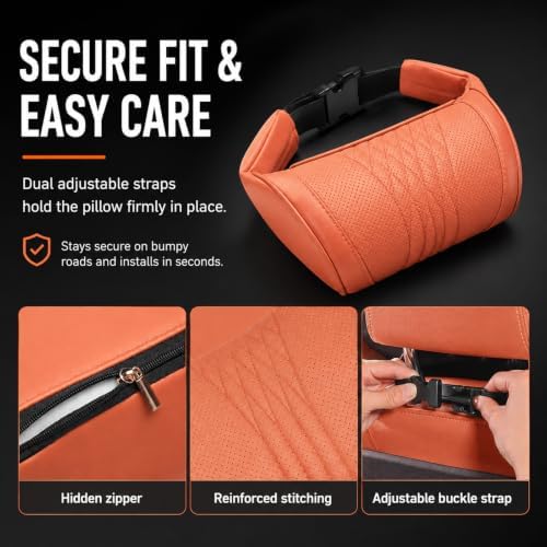 Universal Memory Foam Car Headrest Neck Pillow, Ergonomic Cushion，03：4pc - Image 4