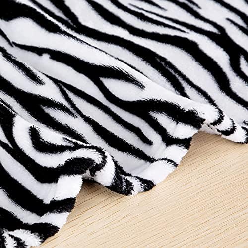 MACEVIA Flannel Fleece Twin Blanket for Couch, Zebra Blanket Black and White for Adult, Lightweight Warm Cozy Soft for Bed Sofa 260GSM, Suitable for All Seasons (Black Zebra,60x80inches) - Image 5