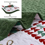 Mybedsoul Christmas Quilt Set Queen Size, Christmas Patchwork Bedding Set - Image 3