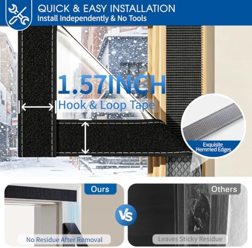 Magnetic Thermal Insulated Door Curtain Fits 36x82inch Front Door - Image 5