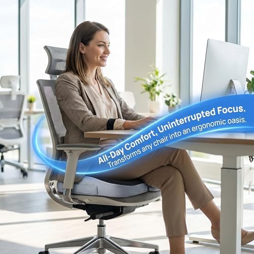 Foldable Travel Seat Cushion, Portable Memory Foam Cushion with Built-in Handles, Foldable Chair Cushions Airplane Seat Cushion for Long Sitting, Suit Office, Gaming, Travel or Driving - Image 4