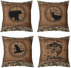 Feelyou Bear Deer Throw Pillow Covers Soft 16" x 16" by Feelyou