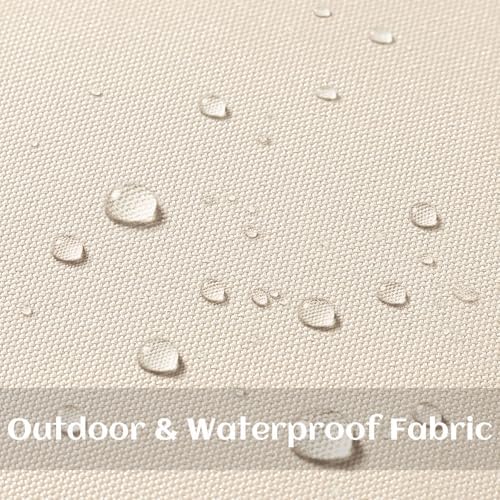 decorUhome Outdoor Waterproof Faux Linen Throw Pillow Covers 24x24 Set of 2 - Image 2
