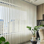 Vertical Blinds Window Shades for Sliding Glass Doors 42" 45" 48" 50" 52" 60" 72" 80" 86" 88" Blackout Door Shades Cordless Light-Filtering Fabric Window Blind for Home or Office(White) - Image 2