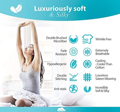 DREAMCARE Queen Sheets - 6 pcs Breathable Cooling Sheets Queen - up to 21" - Image 5