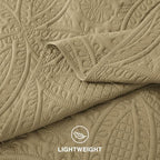Love's cabin Quilts for Queen Bedspreads, 7 Pieces Bed in a Bag, Camel - Image 6