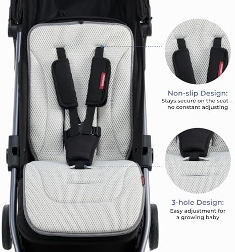 Momcozy Reversible Stroller Seat Liner, Mesh & Water-Resistant Sides - Image 4