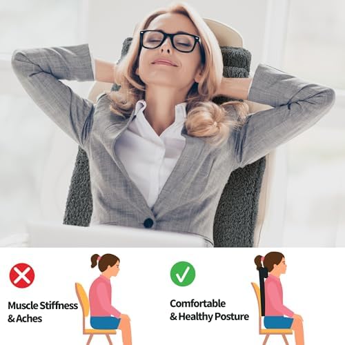 HOMBYS Sherpa Fleece Lumbar Support Pillow with Headrest for Recliner,Memory Foam Recliner Chair Cushion for Back Pain,Big High Back Support for Recliner with Chair Headrest for Elderly (Grey) - Image 3
