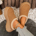 Womens Chunky Platform Slippers Fleece Lined House Clogs - Image 2