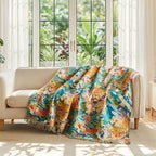 LUTBM Boho Throw Blanket for Couch 50"x60", Cotton Decorative Bed Throws - Image 2