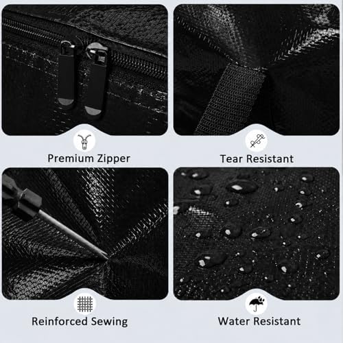 Songrey Extra Large Heavy Duty Moving Bags, 6 Pack, Black - Image 3
