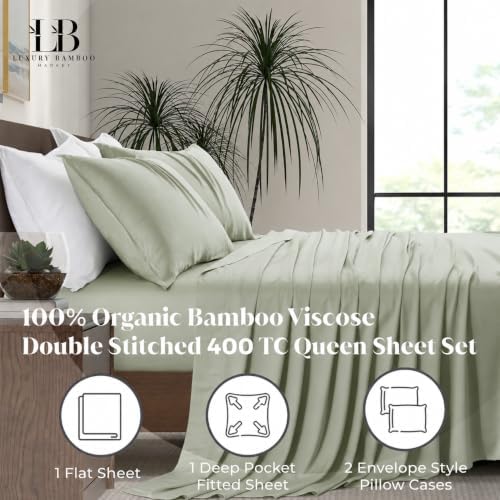 Queen Envelope Pillowcase Set | 100% Viscose | Organically Grown | Ultra Soft | Cooling | 2pcs [Willow] - Image 6