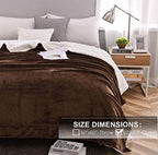 NANPIPER Sherpa Blanket Twin Thick Warm Throw for Winter Bed Super Soft Fuzzy Flannel Fleece/Wool Like Reversible Velvet Plush Blankets (Brown Twin Size 60"x80") - Image 2
