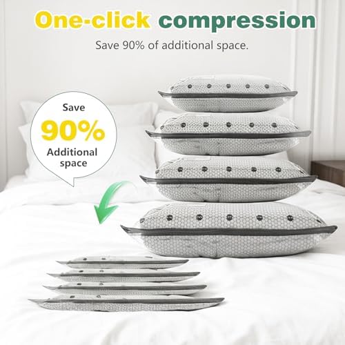 20 Pack Travel Vacuum Storage Bags for Clothes with Wireless Pump, 4 Sizes - Image 5