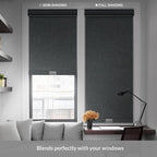 Boolegon Blackout Roller Shades for Windows, Grey, 21" W x 48" H. - Image 2