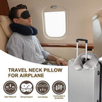 PATIKIL Silk Travel Pillow for Airplane, 22 Momme Real Silk Cover 100% Memory Foam Filled Travel Neck Pillow Sleeping Anti Wrinkle Pillow Head Neck Support for Plane Train, Gray - Image 5
