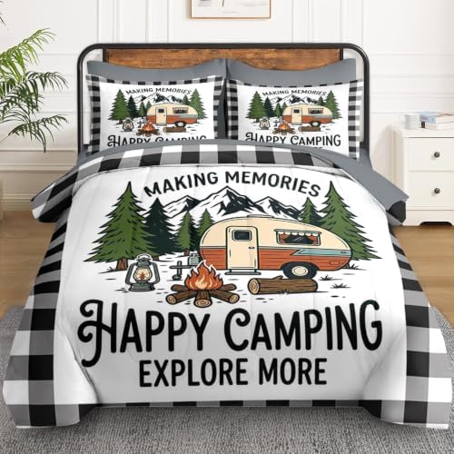 WeCozy Queen Comforter Set with Sheets, 7 Pieces Rv Happy Bedding - Image 2