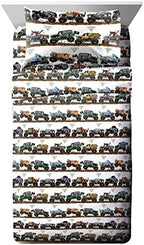 Monster Jam Full Size Comforter Set 5 Piece Kids Bedding for Boys, Black - Image 3