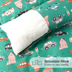 Bunnikins & Clover Toddler Nap Mat with Removable Pillow, Nap Mats for Preschool, Easy Clean Toddler Nap Pad for Kindergarten, Kids Sleeping Bag for Travel Camping - Image 4