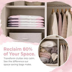 2026 Life Space Creator 80% Compression Vacuum S, Extra Large 3D Roll Up Pump Needed Seal Bags for Comforters, Blankets, Clothes, Bedding, Jumbo Packing Cubes for Travel (5 XLarge - Image 5