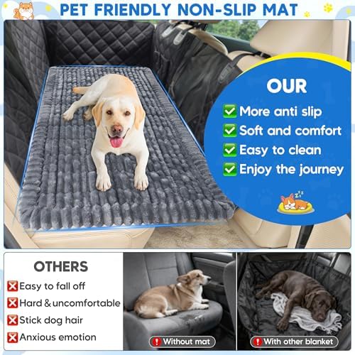 Dog Car Bed, Non-Slip Backseat Dog Bed Mat 50" L×24.6" W - Image 4