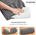 WdFour Headrest, Neckroll Pillow, Support Cushions for Neck, Back or Foot for Sofas, Recliners, Office Chairs, Massage Chairs, Neck Pain Relief and Cervical Support. (Gray, 17" Wx2.7 D) - Image 4