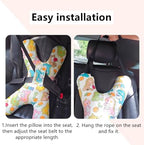 Car Travel Pillow for Kids Adults X-Shaped Car Sleeping Head Support Soft Neck Pillow Head and Body Support Travel Pillow Cushion for Car Seat Pillow Car Aircraft Travel Pillow Headrest for Road Trips - Image 6