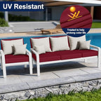 Smiry Waterproof Patio Cushion Covers, Stretch Outdoor Furniture Covers - Image 3