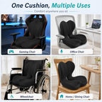 Seat Cushion with Integrated Lumbar Support, Memory Foam Ergonomic Cushion - Image 5