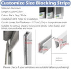 Blackout Light Blocking Strips 4 Pack, 90.6" U Channel Aluminum Window Edge Tracks for RV, Hospital, Cinema, Hotel - Customizable Black Light Block Strips - Image 2
