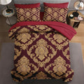 WeCozy Twin Comforter Set with Sheets, 5 Pieces Red Gold Bedding by WeCozyHomeDecor