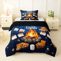 Erosebridal RV Camper Toddler Bedding Set, Outdoor Camping Themed Kids Comforter Sets for Girls Boys, Fun Summer Campsite Bed Set, Hiking Camping Lover Gifts Room Decor (1 Pillowcase) by Erosebridal
