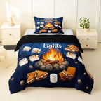 Erosebridal RV Camper Toddler Bedding Set, Outdoor Camping Themed Kids Comforter Sets for Girls Boys, Fun Summer Campsite Bed Set, Hiking Camping Lover Gifts Room Decor (1 Pillowcase) by Erosebridal