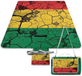 Large Outdoor Beach Blanket Red Yellow Green Rasta Flag Waterproof SandProof Picnic Mat Family Picnic Camping Blanket with Carry Strap by Unknown