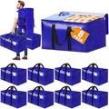 FabSpace 8-Pack Moving Bags with Backpack Straps & Carry Handles, 20 Gallons-76 L Heavy Duty Storage Totes for Space Saving, Foldable Storage Bags for College Dorm, Travel, Camping (Blue) by Fabspace