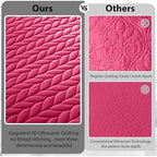 King Quilt Set Bedspread Coverlet Bedding Leaf Hot Pink 106"x96" - Image 6