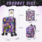 16’’ Kid’s Luggage Set with Spinner Wheels, Hardside with Suitcases,6 Piece - Image 2