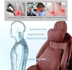 Anti-Stain Nappa Leather Car Neck Pillow with Lumbar Support for BMW - Image 4