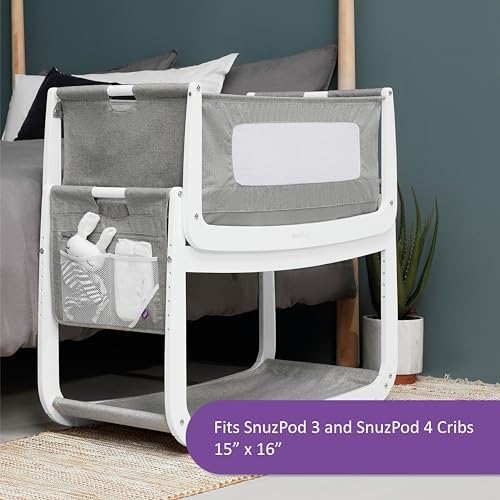 Snuz SnuzPod Hanging Diaper Caddy and Bedside Organizer, White - Image 4