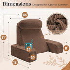 Reading Pillow/Backrest Pillow with Arms, Cup Holder & Phone Pocket - Image 6