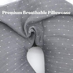 Buckwheat U-Shaped Neck Pillow Adjustable Buckwheat Hull Pillow with Pillowcase, Neck Support and Shoulder Relax Cervical Pillow (12x12 inch, Grey) - Image 5