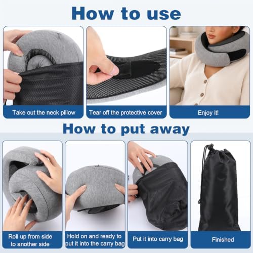 Ergonomic Airplane Pillow and Airplane Foot Hammock for Flight Car - Image 5