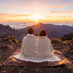 2-in-1 102'' x 71'' Extra Large Beige Outdoor Picnic Blankets - Image 6