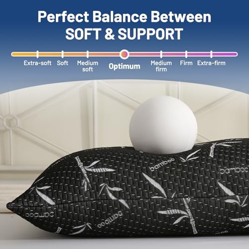 Primesoft Full Body Pillow with Removable Pillowcase for Adults,（Memory Foam Filling）（Long Pillow for Side Sleepers） （Fluffy and Firm）（Adjustable Filling）（20×54 Inch，Black） - Image 6