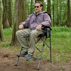EVER ADVANCED Tall Directors Chair 31" Foldable Camping Mesh Black - Image 7