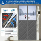 Magnetic Thermal Insulated Door Curtain Fits 36x82inch Front Door - Image 4