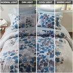 Madison Park Essentials Twin XL Comforter Set, Floral Bed in a Bag Blue 6PC - Image 7