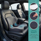 Memory Foam Car Seat Cushion – Ergonomic Driver Seat Cushion for Sciatica & Tailbone Pain, Breathable Non-Slip Car Seat Pad with Lumbar Support for Car, Truck, SUV, Office Chair - Image 4
