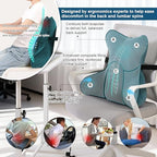 Lumbar Support Pillow (Pat. Pend) for Car Seat, Office Chair, Couch & Recliner, Ergonomic Back Support for Chair, Lower Back Pain Relief, with Adjustable Strap to Stay in Place, Slate Blue - Image 4